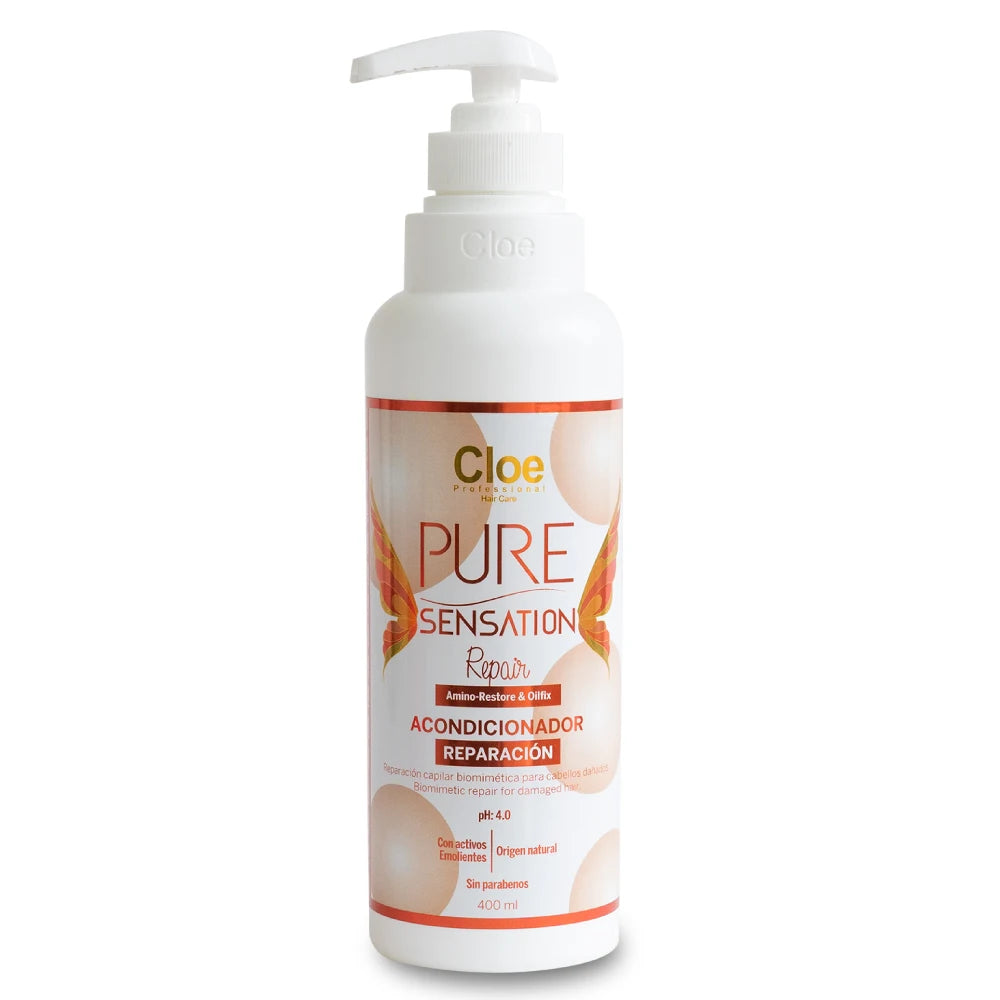 PACK SHAMPOO, ACONDICIONADOR Y MASCARA PURE SENTATION REPAIR CLOE